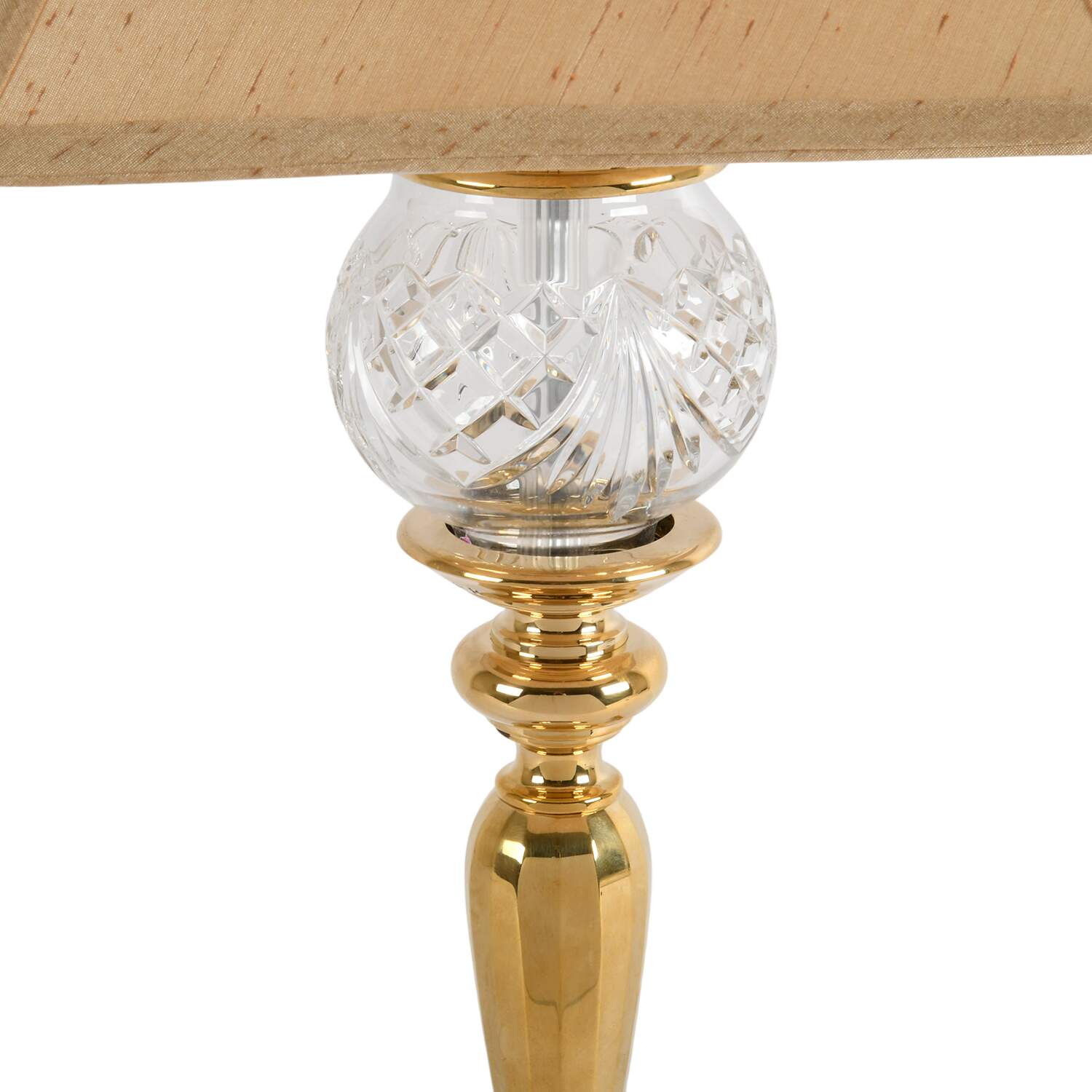 Crystal and Brass Table Lamp-7