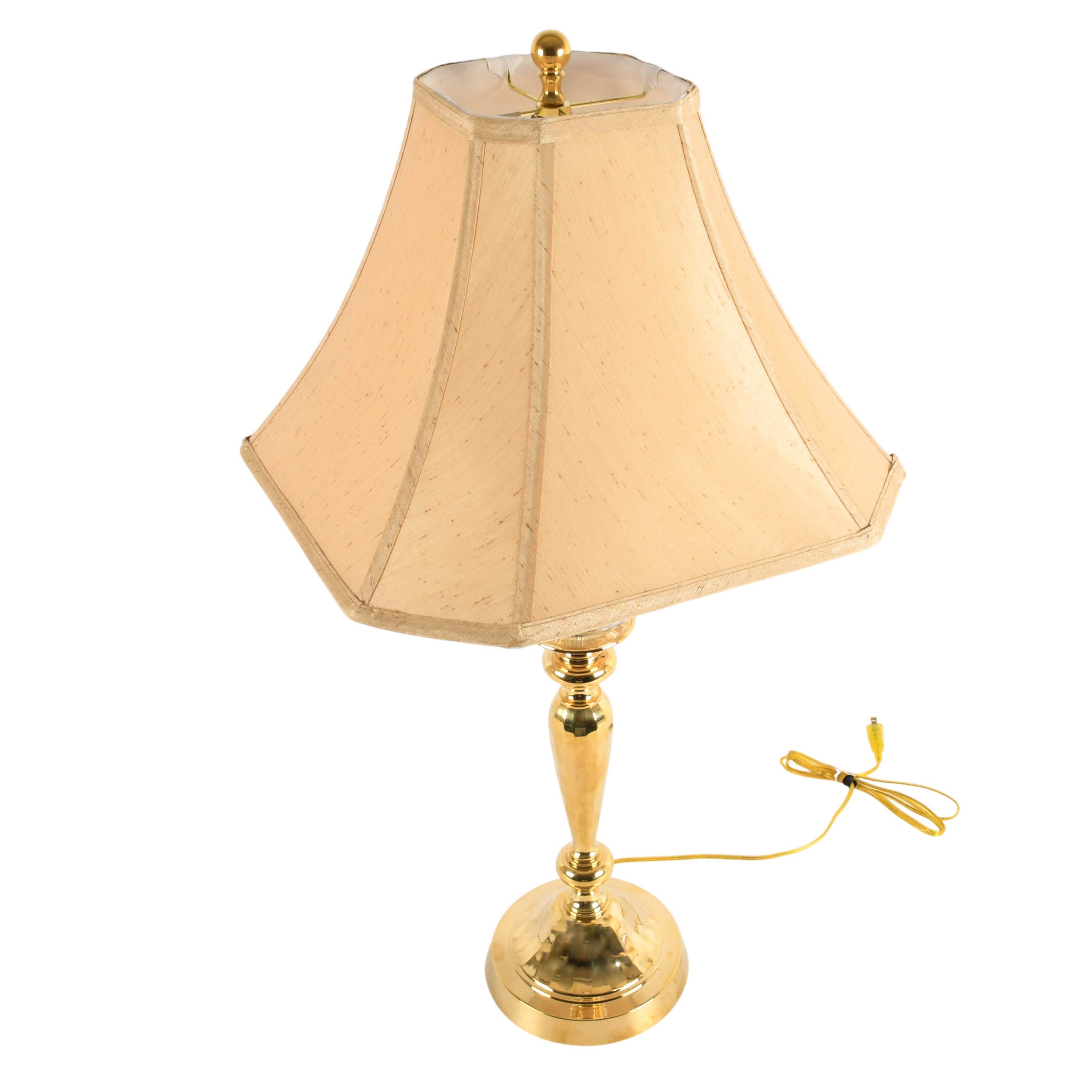 Crystal and Brass Table Lamp-2