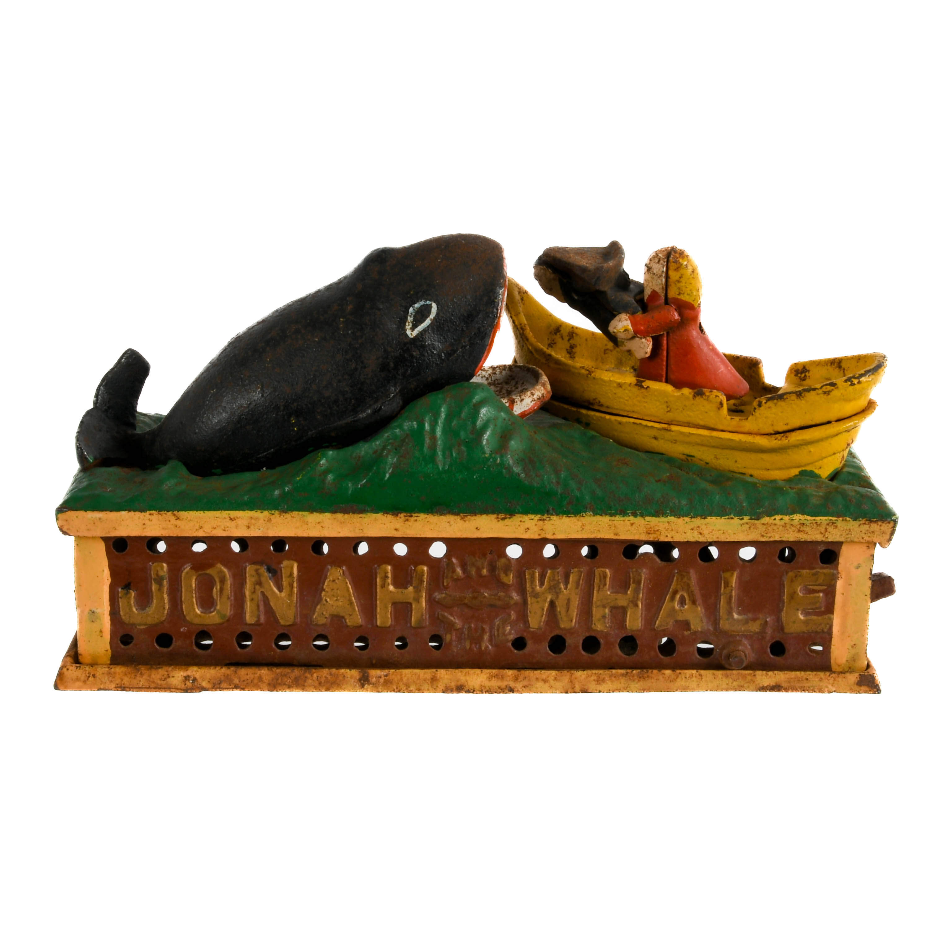 Jonah and the Whale Cast Iron Bank After the Shepard Hardware Co. Design-5