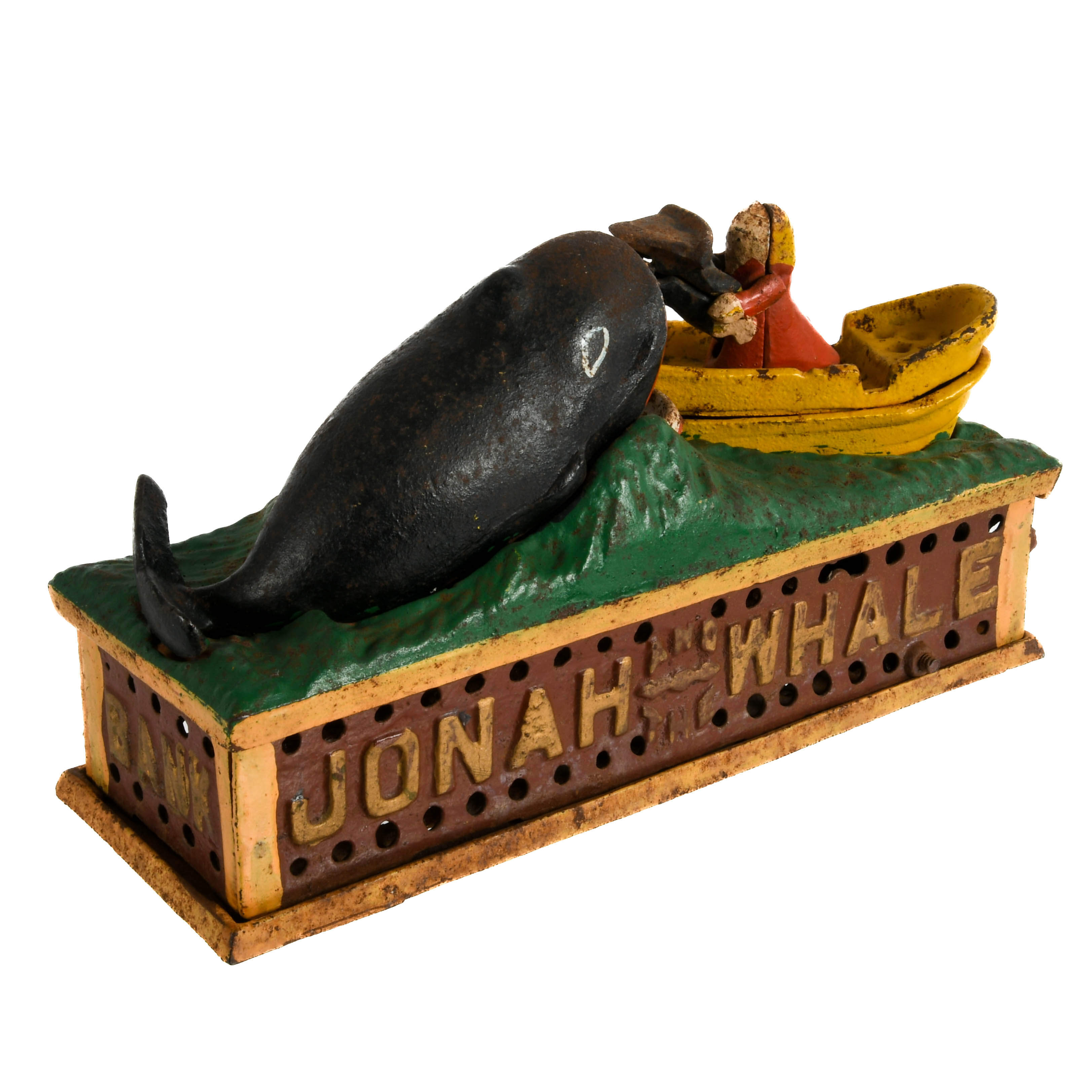 Jonah and the Whale Cast Iron Bank After the Shepard Hardware Co. Design-4