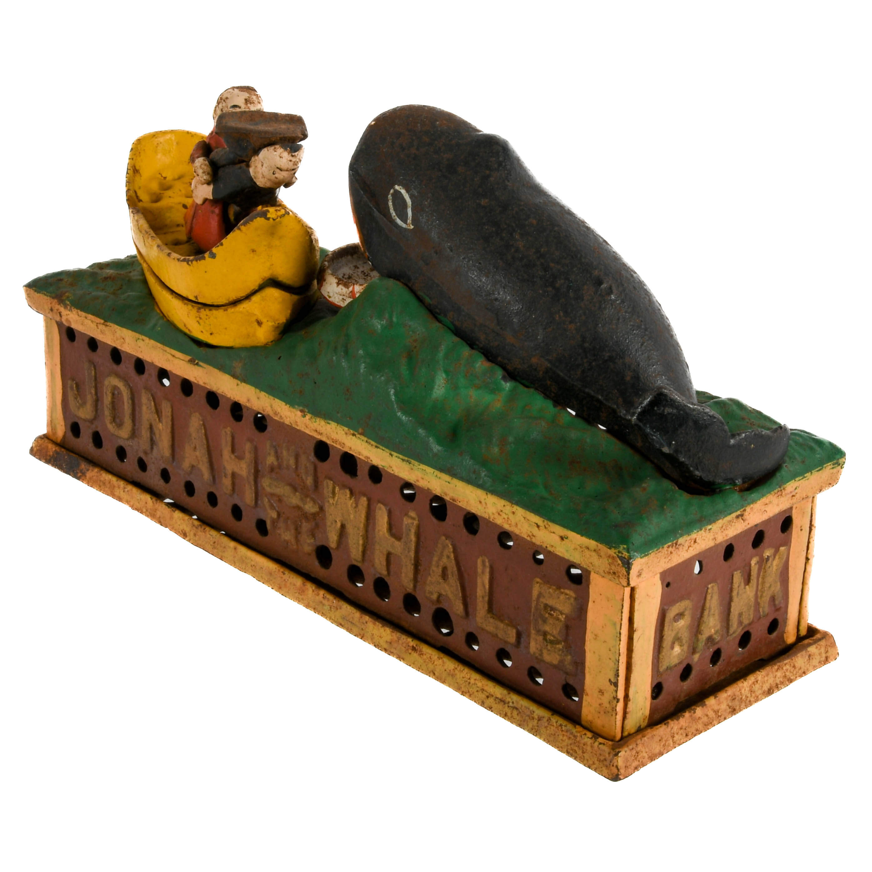 Jonah and the Whale Cast Iron Bank After the Shepard Hardware Co. Design-2