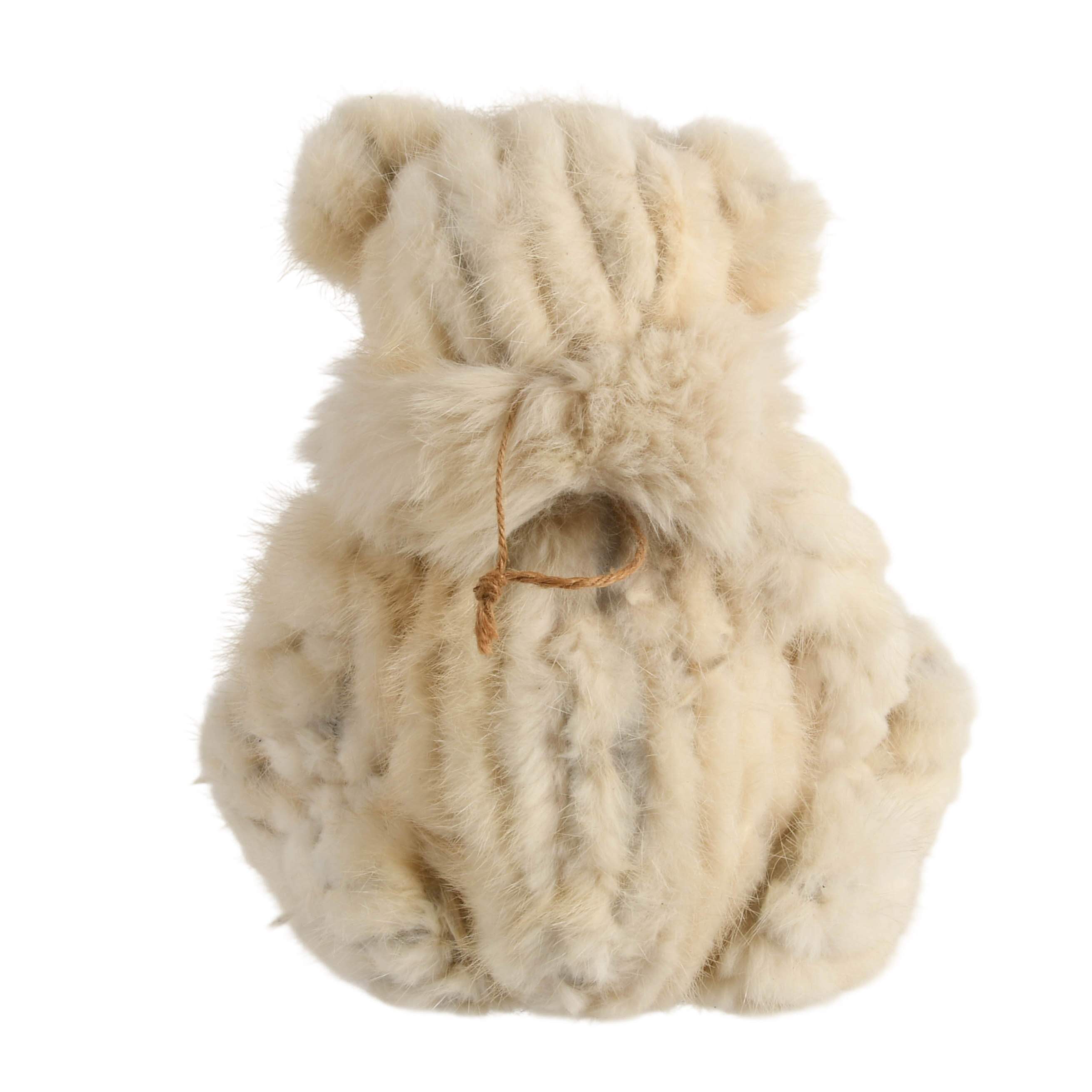Rabbit Fur Stuffed Teddy Bear-5