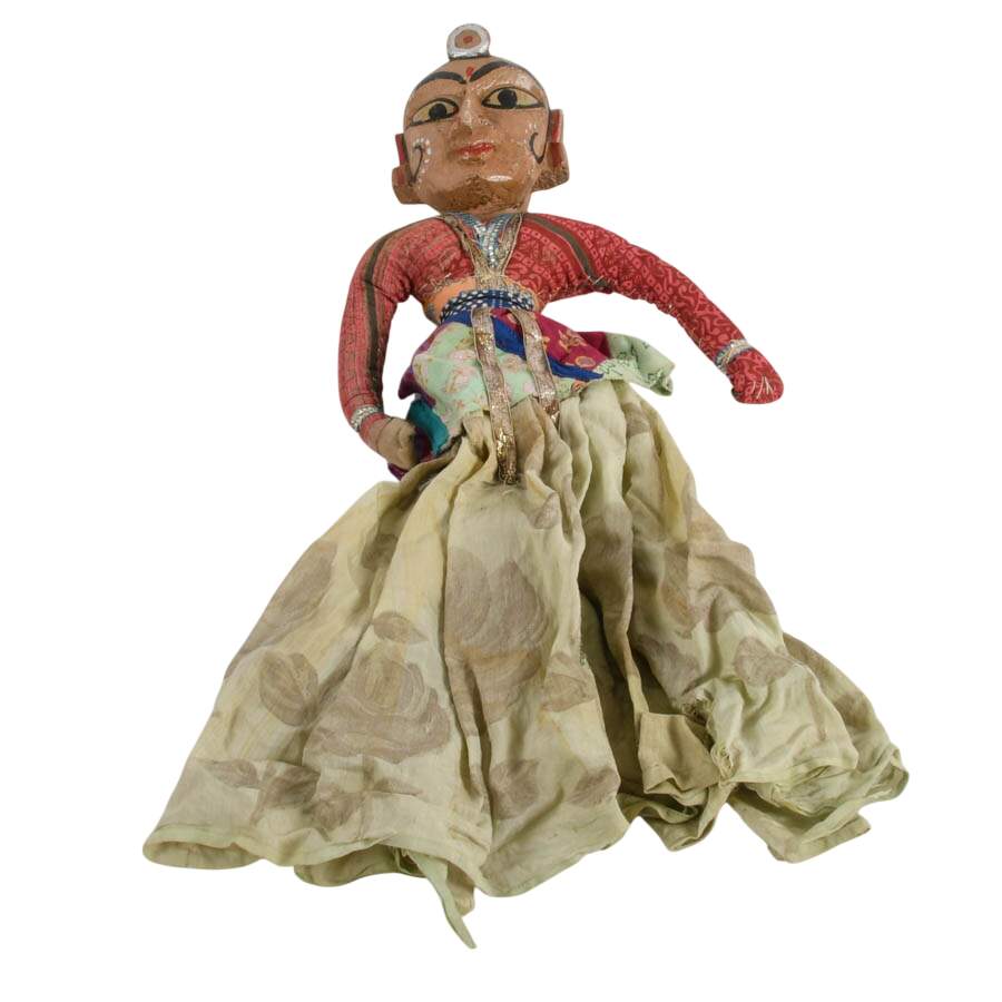 Set of Five Traditional Indian Folk Rajasthani Marionette Puppets-9