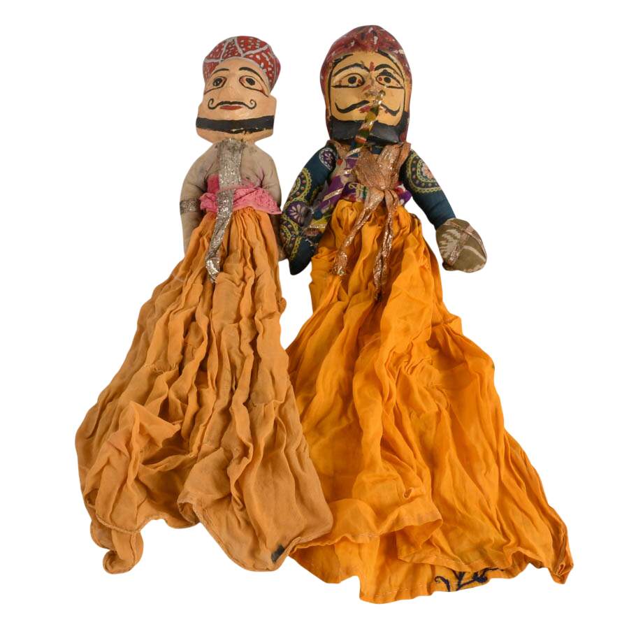 Set of Five Traditional Indian Folk Rajasthani Marionette Puppets-6