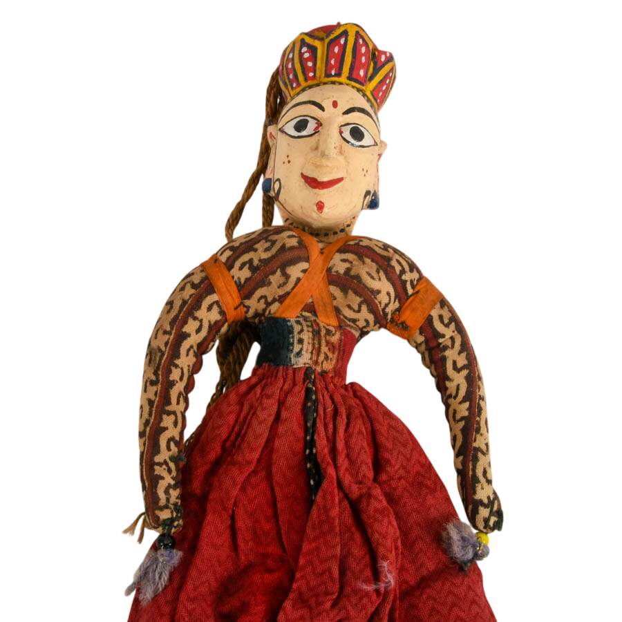 Set of Five Traditional Indian Folk Rajasthani Marionette Puppets-3