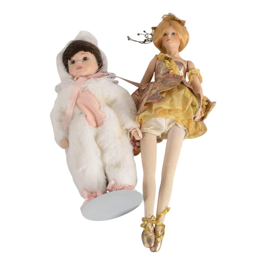 Pair of Porcelain Dolls-11