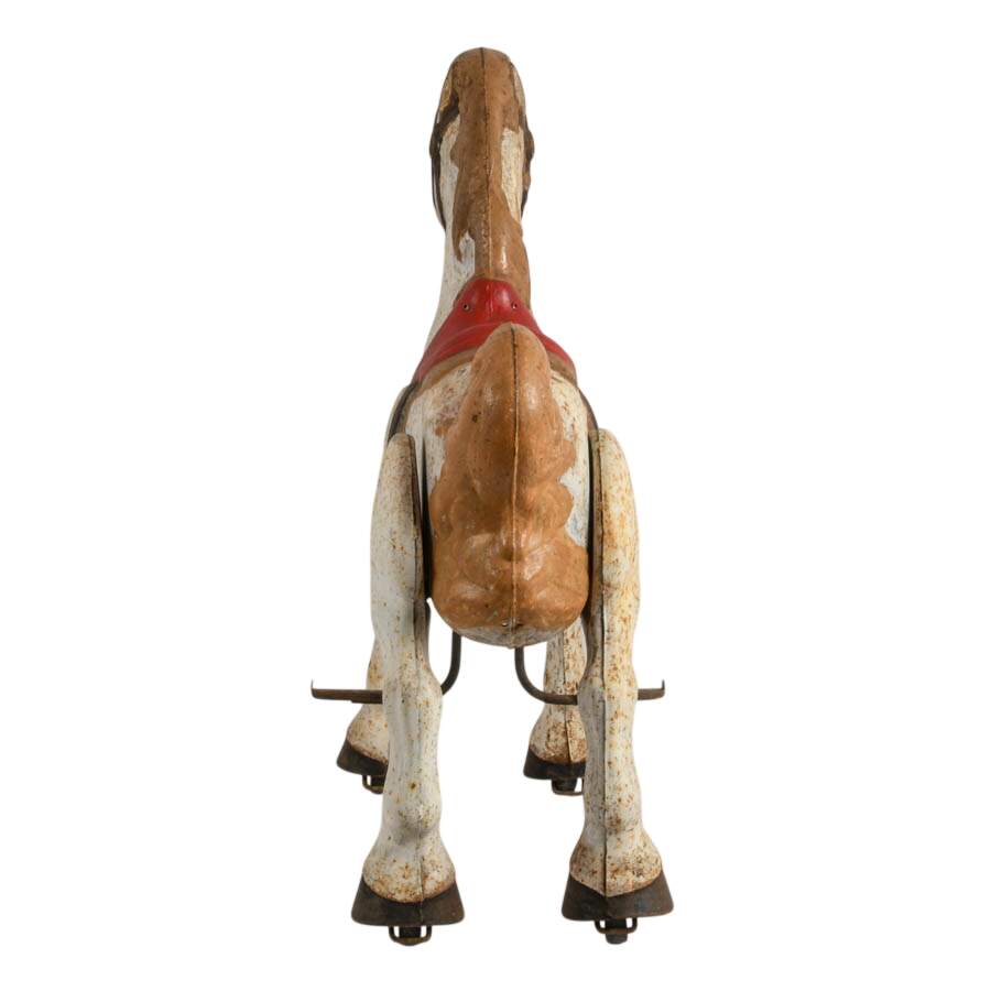 Vintage 1950s Mobo Bronco Pressed Steel Ride-On Toy Horse-7