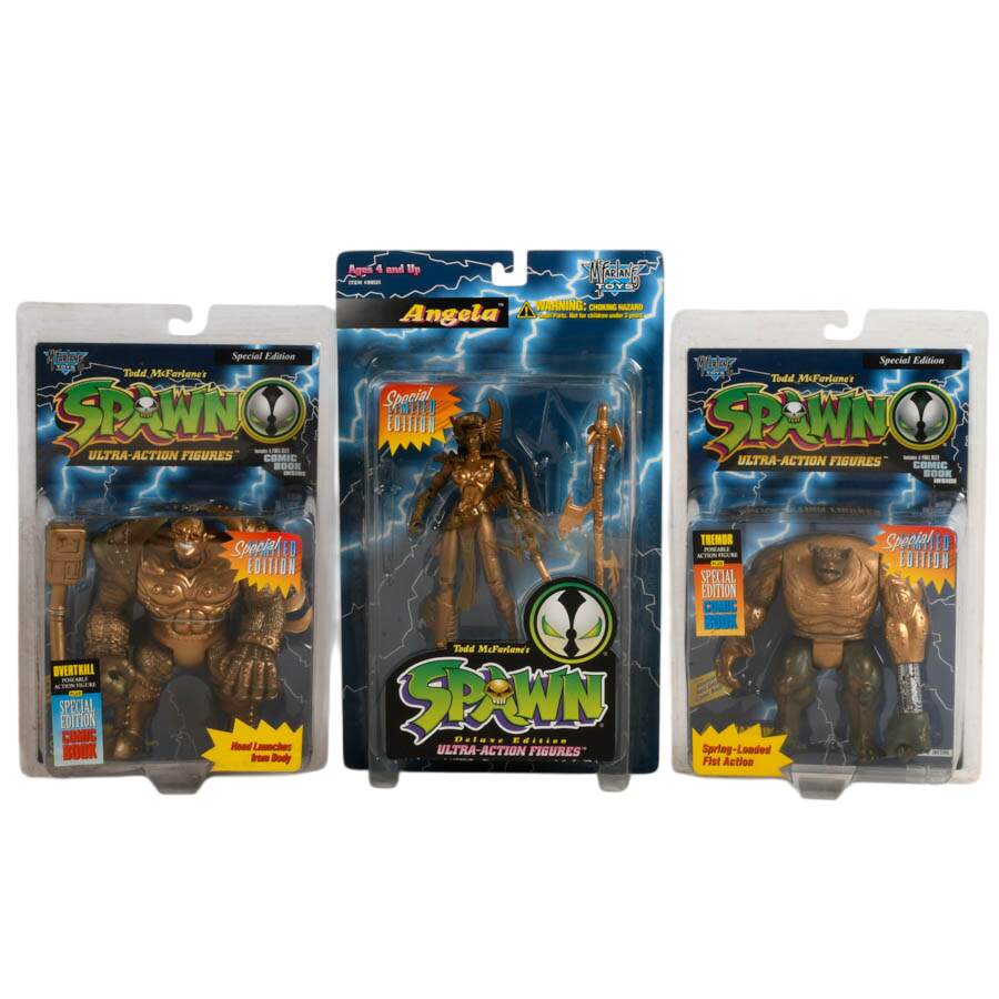 Trio of McFarlane Spawn Action Figures: Tremor, Pilot Spawn, Overkill-1