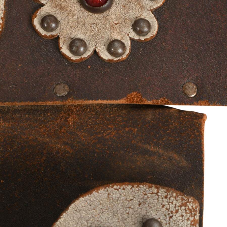 Mid-Century Leather Double Toy Cap Gun Holster Set-9