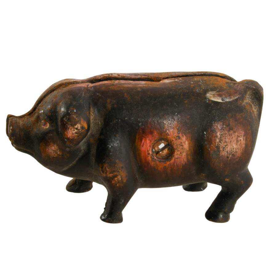 Antique Metal Piggy Bank-4