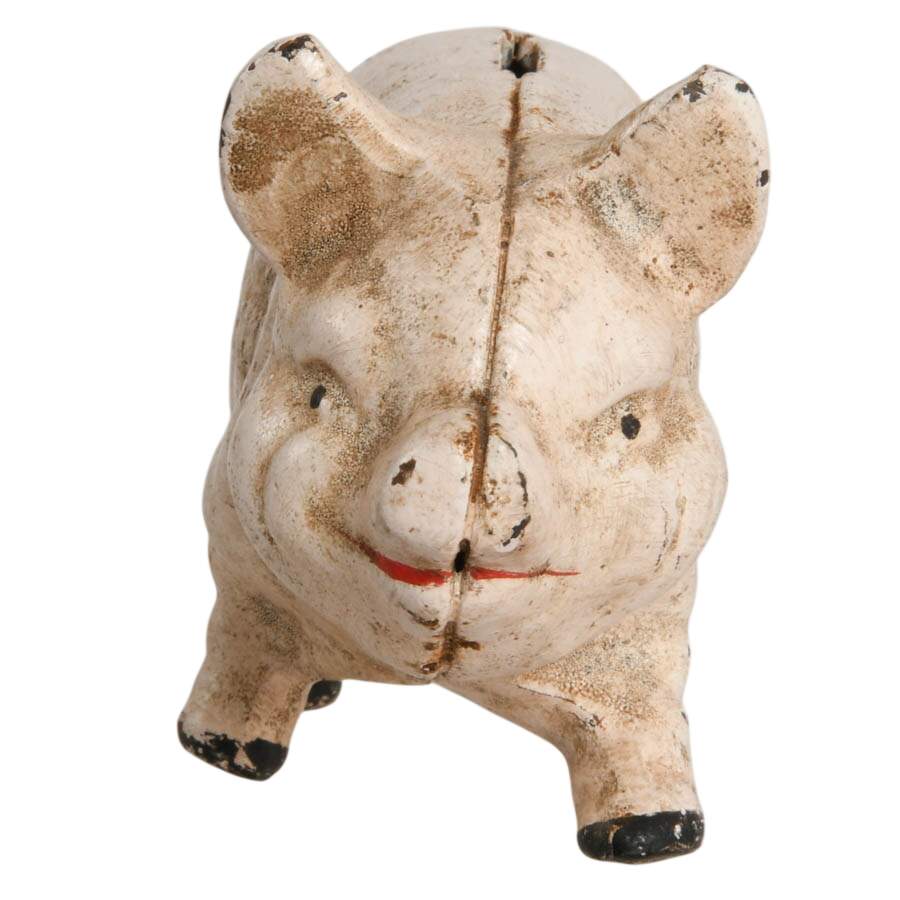Antique Norco Foundry & Specialty Co. Cast Iron Piggy Bank-5