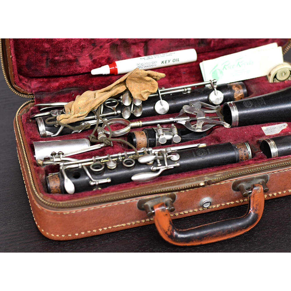 French Henri Selmer Ebony Wood Clarinet with Case and Accessories-4