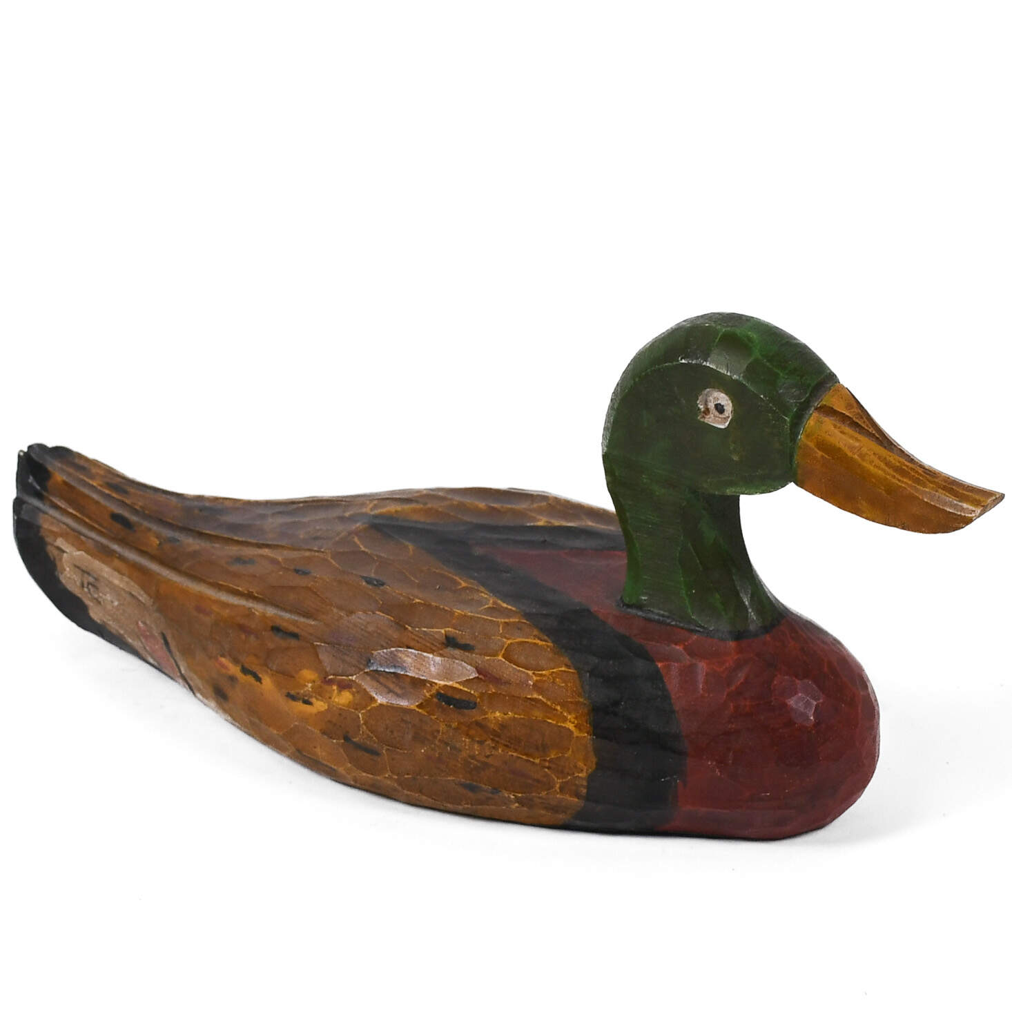 Hand-Painted and Carved Mallard Duck-1