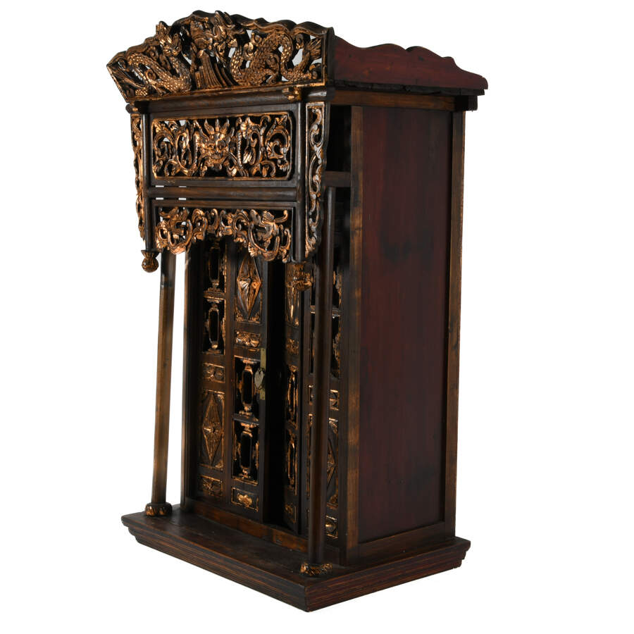 Carved Wood Chinese Buddhist Temple Altar Shrine-5