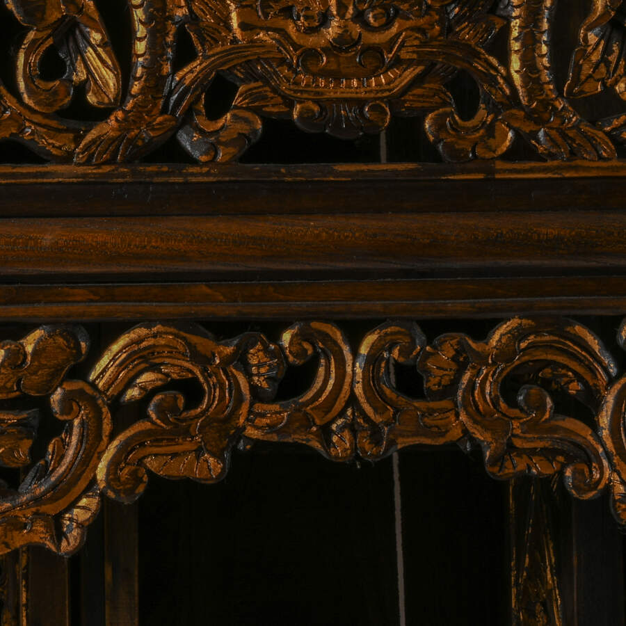 Carved Wood Chinese Buddhist Temple Altar Shrine-2