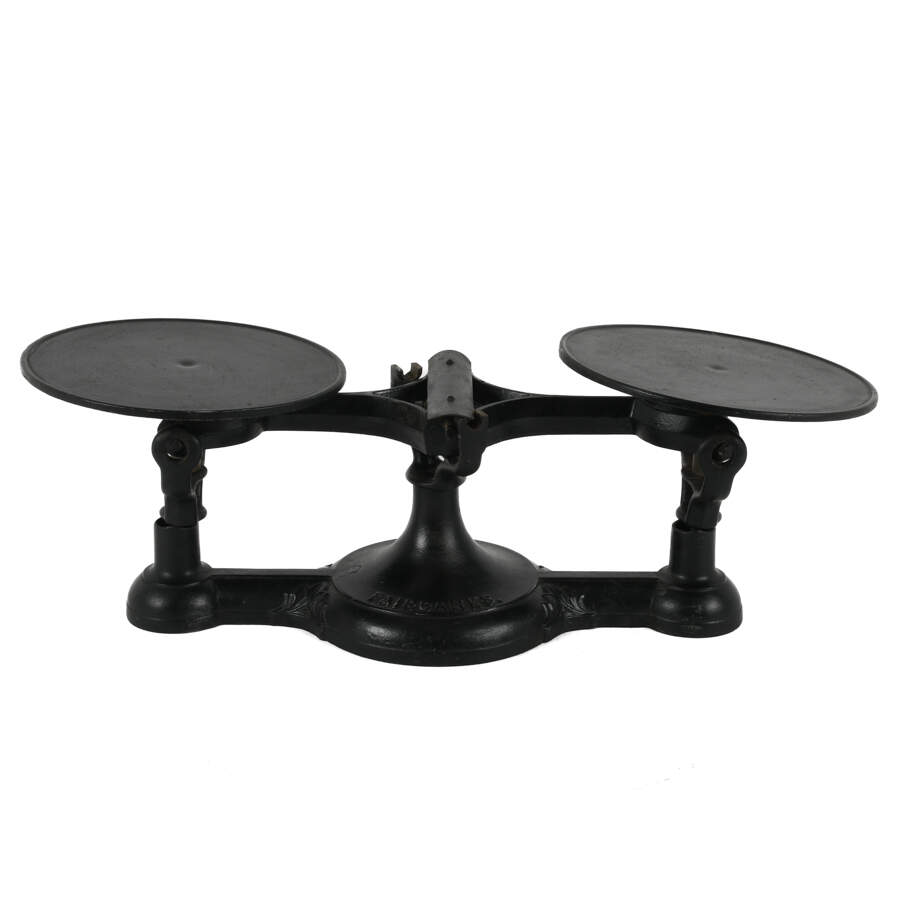 Antique Black Cast Iron Fairbanks Balance Scale-4