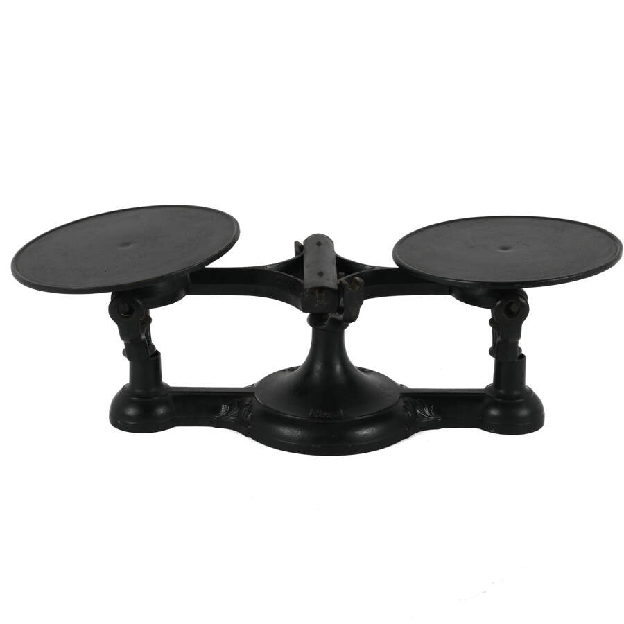 Antique Black Cast Iron Fairbanks Balance Scale-1