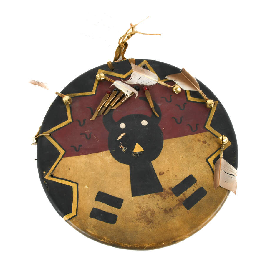 Native American Buffalo Spirit Leather Shield-2