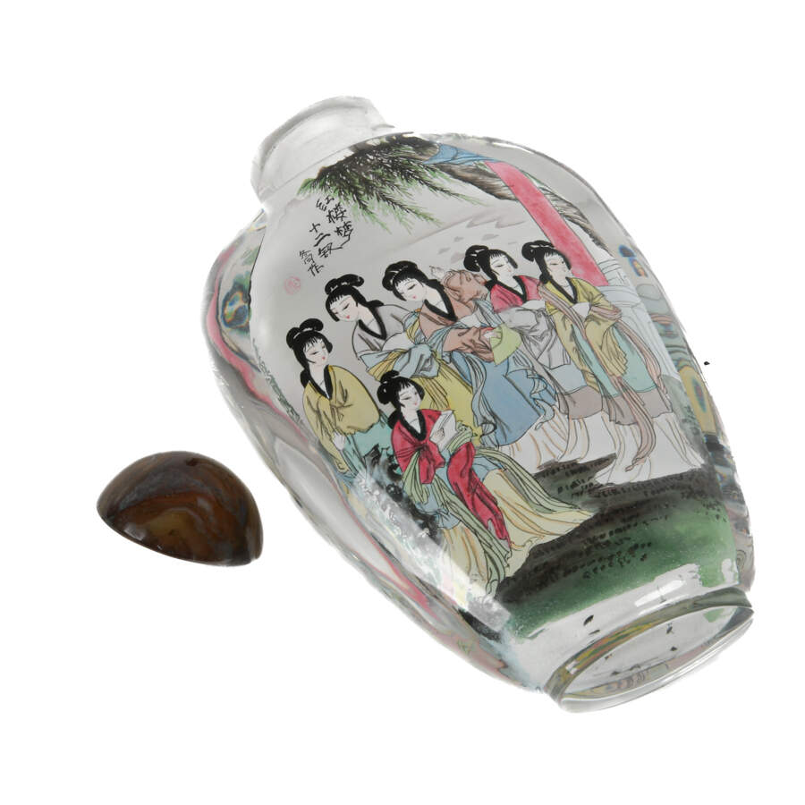 Chinese Reverse Painted Glass Snuff Bottle-6