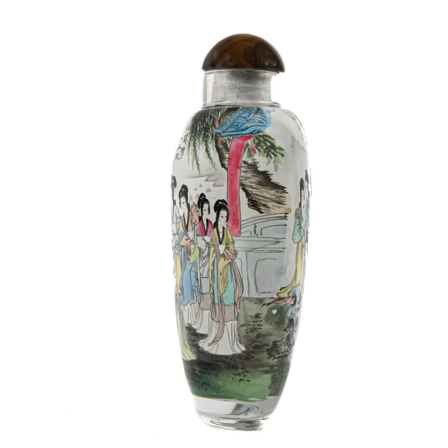 Chinese Reverse Painted Glass Snuff Bottle-4