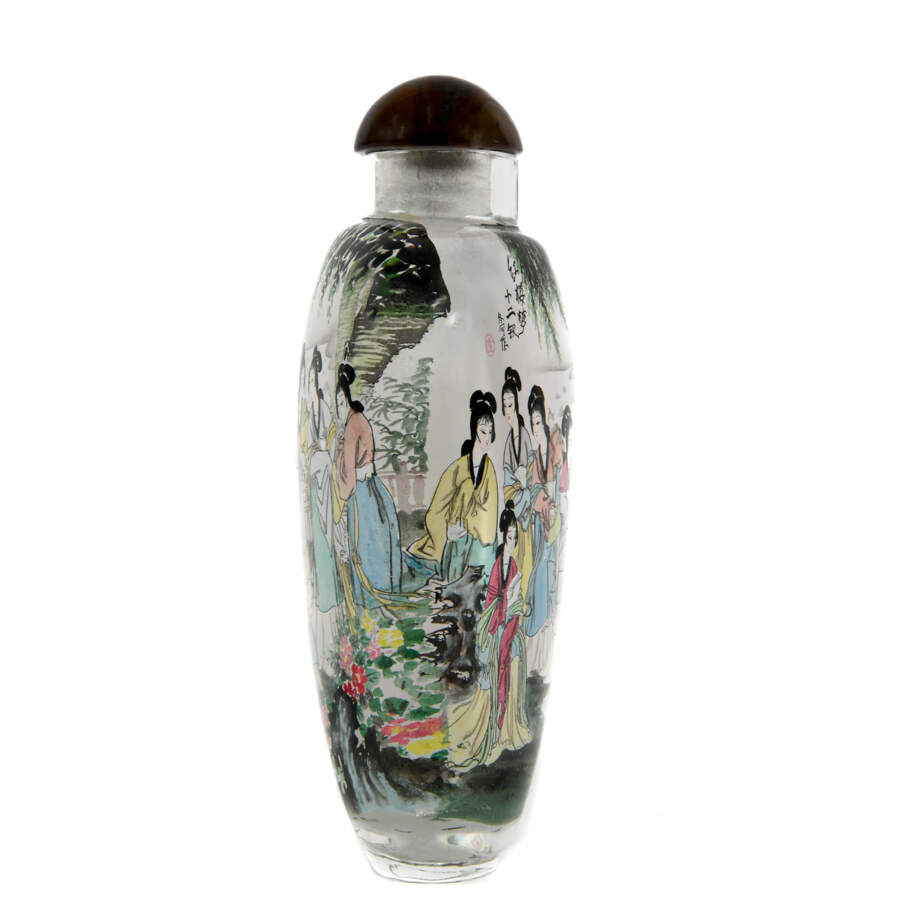 Chinese Reverse Painted Glass Snuff Bottle-2