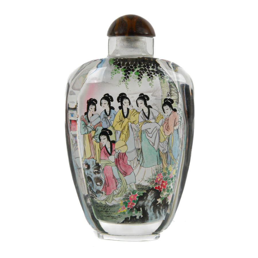 Chinese Reverse Painted Glass Snuff Bottle-1
