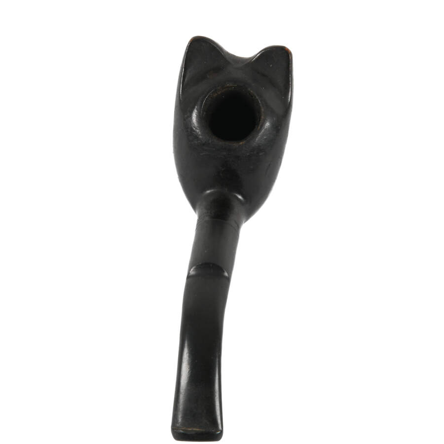Italian Hand-Carved Wooden Cat Pipe-3
