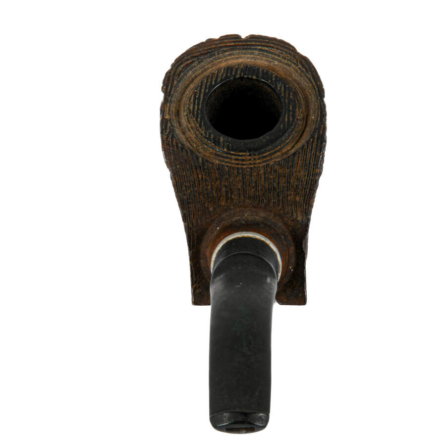 Carved Wooden Native American Figure Pipe-4