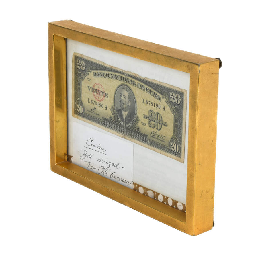 Framed Antonio Maceo Series de 1960 - 20 Pesos Bill-2