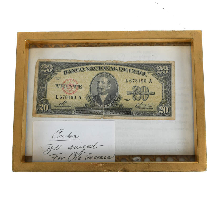 Framed Antonio Maceo Series de 1960 - 20 Pesos Bill-1