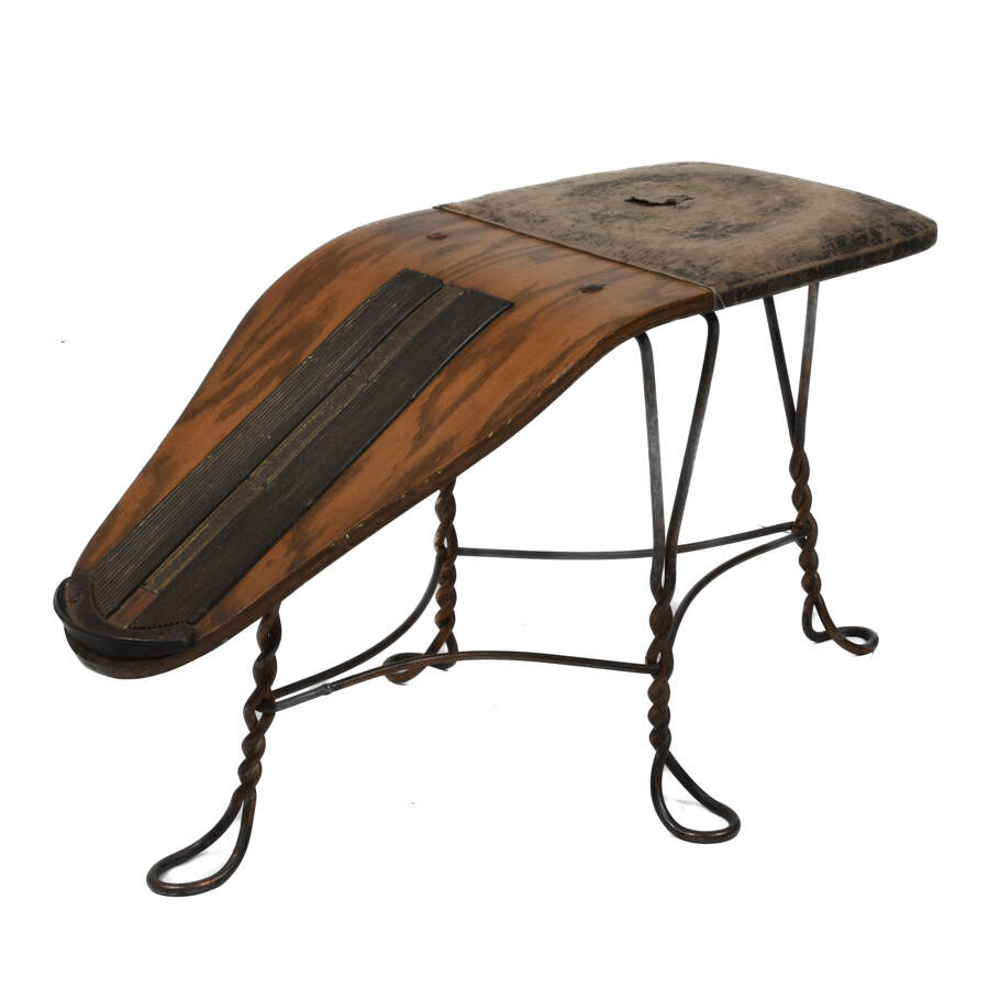 Antique Wooden Shoeshine Stool-Stand-3