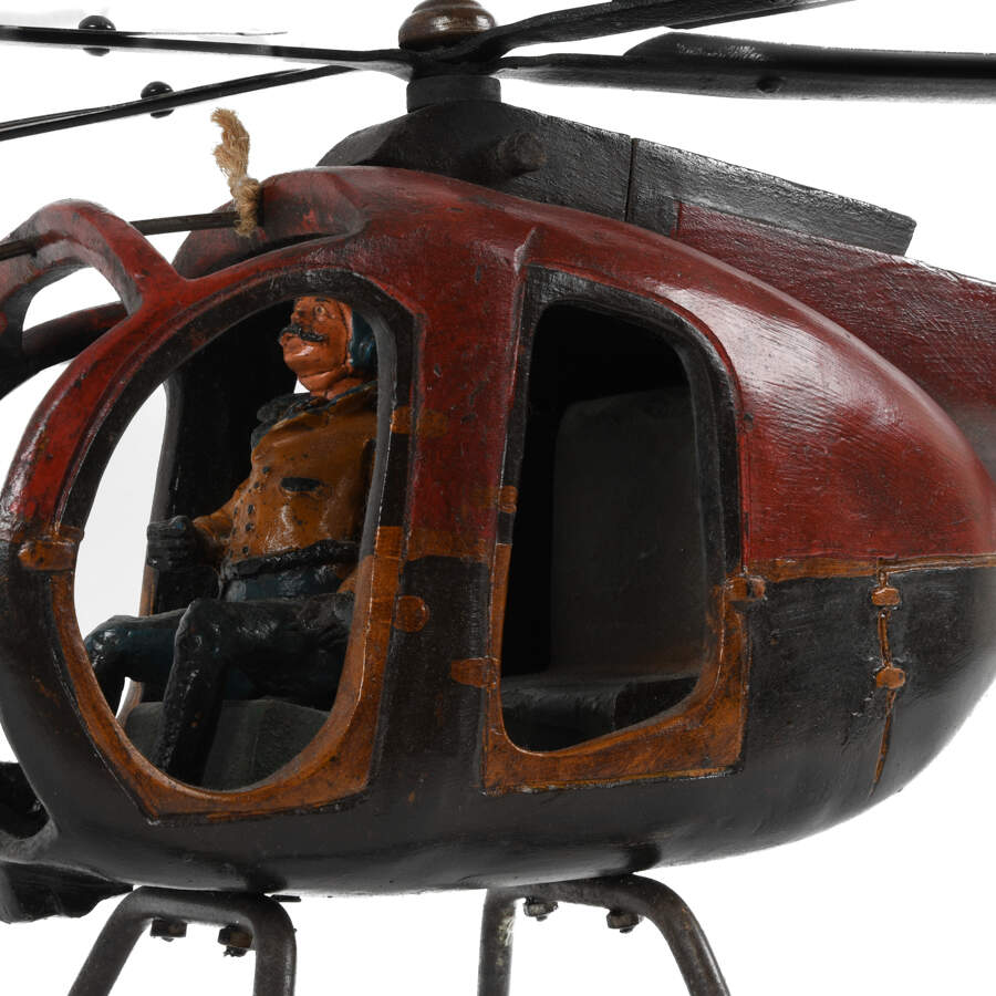 1960s Hughes 500 Helicopter Model with Pilot-6