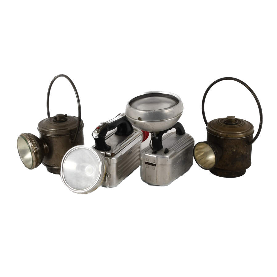 Antique Grouping of Four Aluminum Lanterns-2