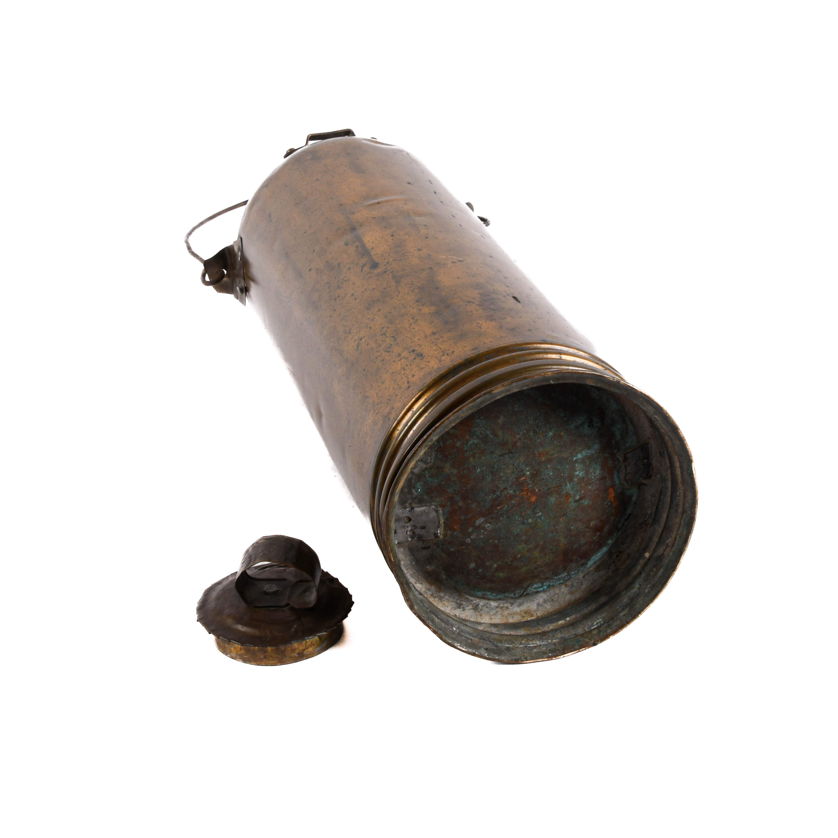 Antique Brass Empty Canister Fire Extinguisher-6