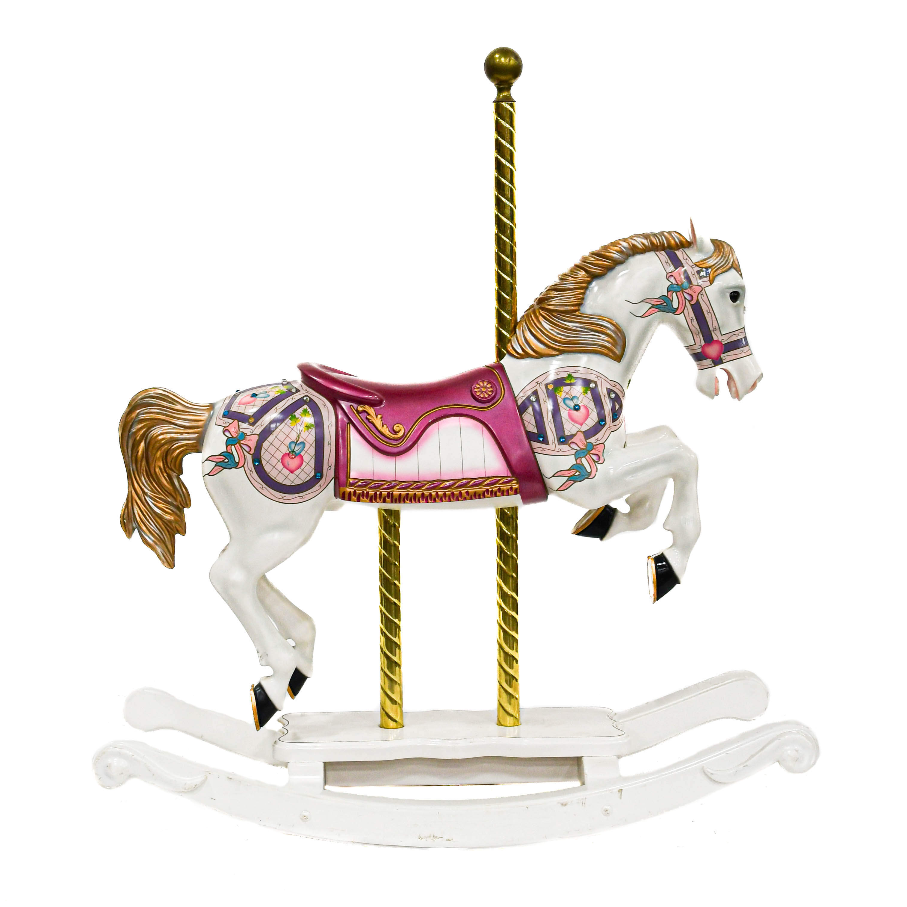 Large Carousel Horse on Rockers-6