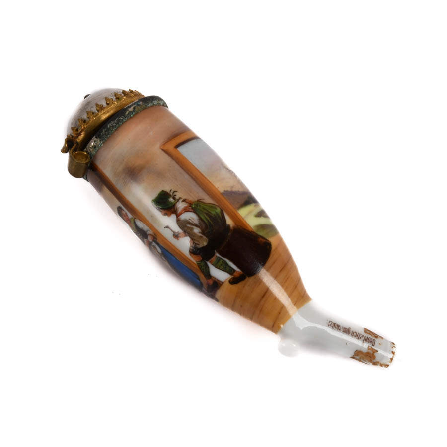 Antique Hand-Painted Porcelain German Pipe-2