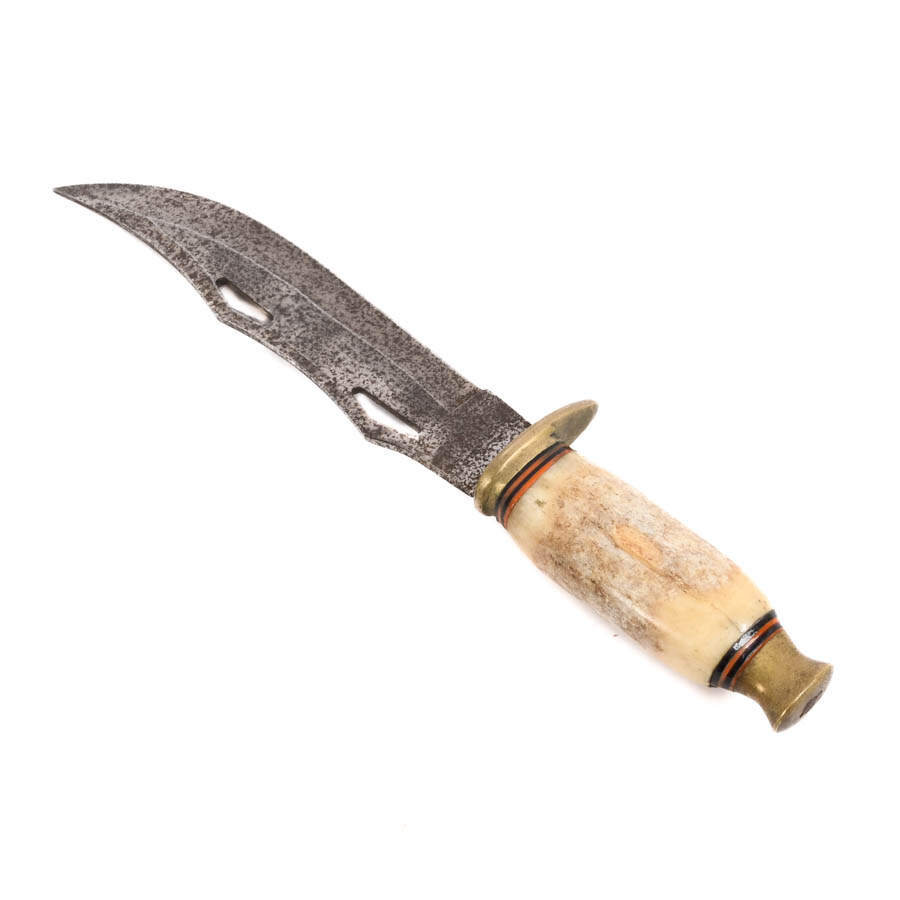 Hunting Knife with Stag Handle-1