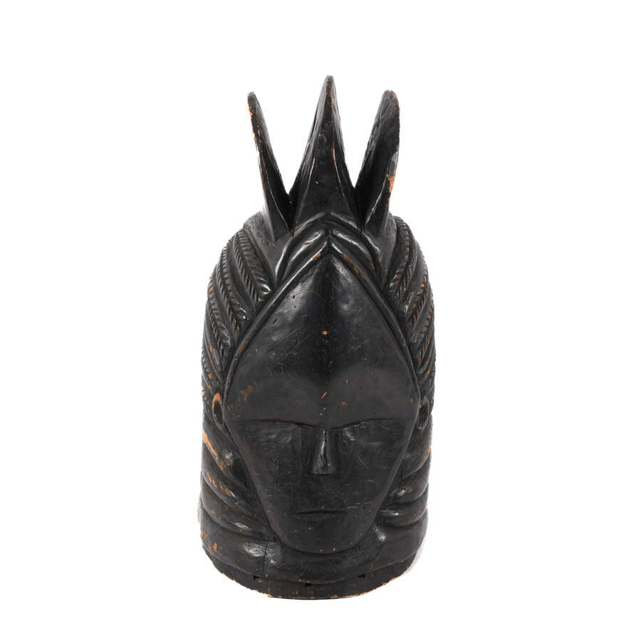 African Wood Mende Dance Mask-1