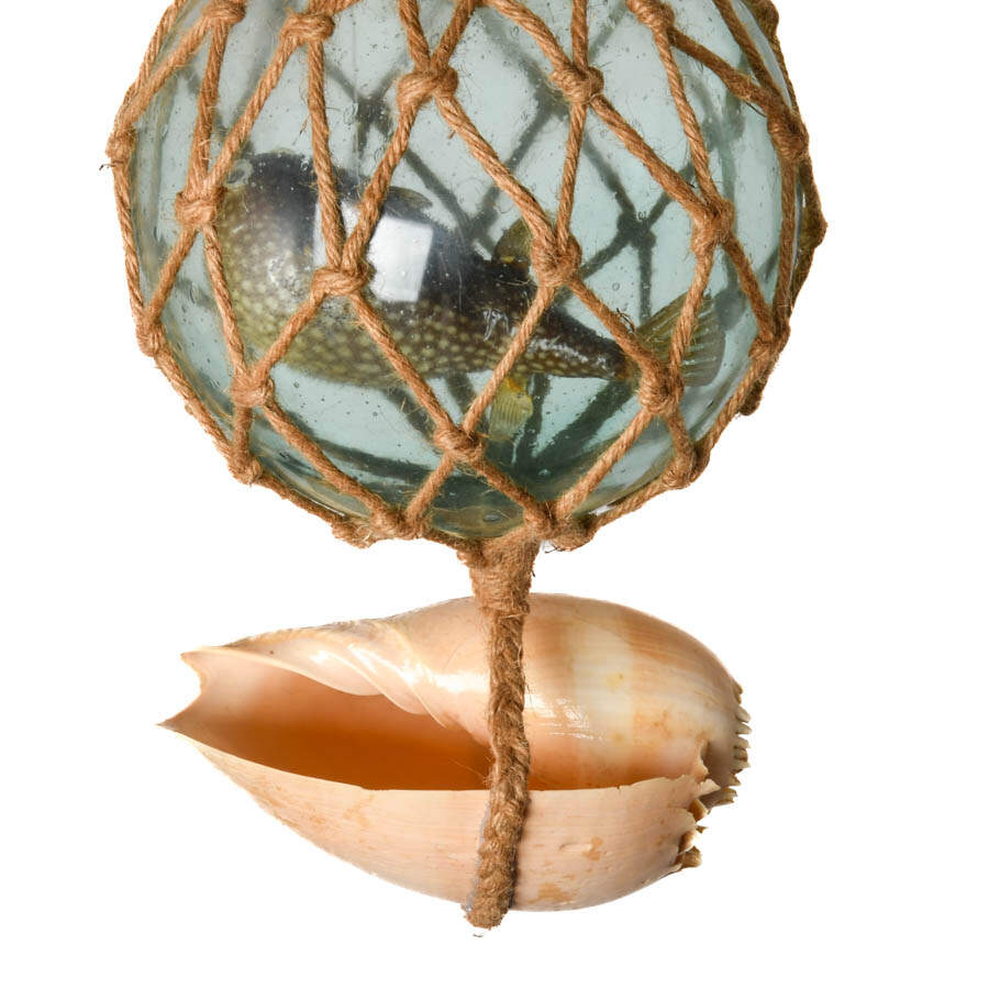 Maritime Mixed Media Glass Ball Sculpture-4