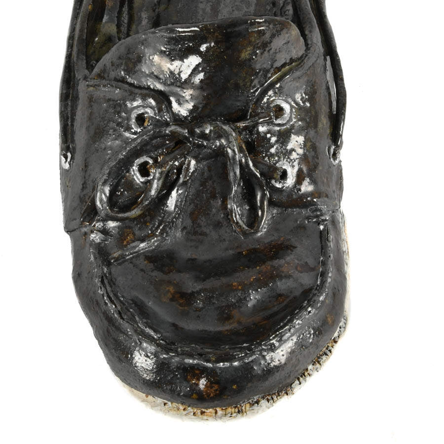 Signed A. Hart Set of Three Pottery Shoes in the Manner of Sperry Top-Sider-7
