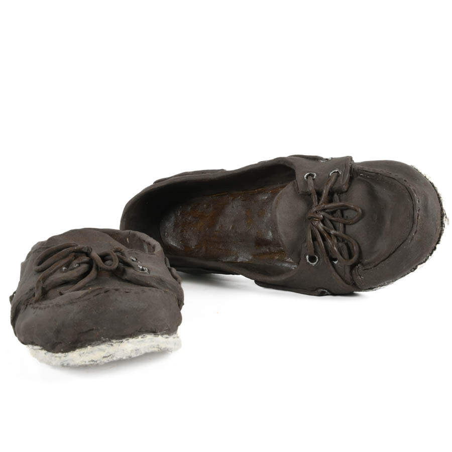 Signed A. Hart Set of Three Pottery Shoes in the Manner of Sperry Top-Sider-6