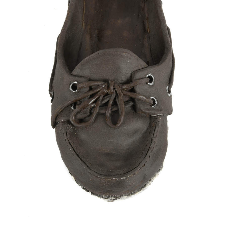 Signed A. Hart Set of Three Pottery Shoes in the Manner of Sperry Top-Sider-5