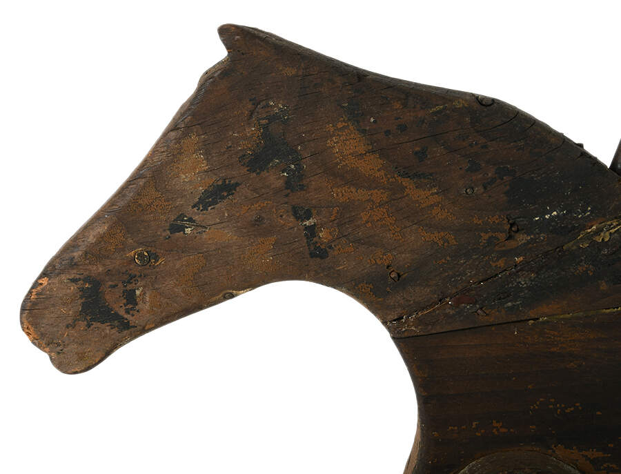 Antique Primitive Wooden Horse Mergomobile Tricycle-11