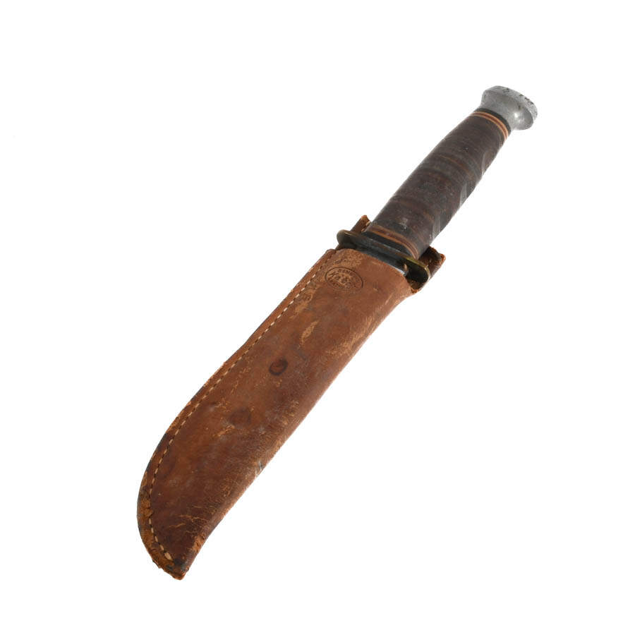 1960s Ka-Bar Military Combat Knife with Sheath-3