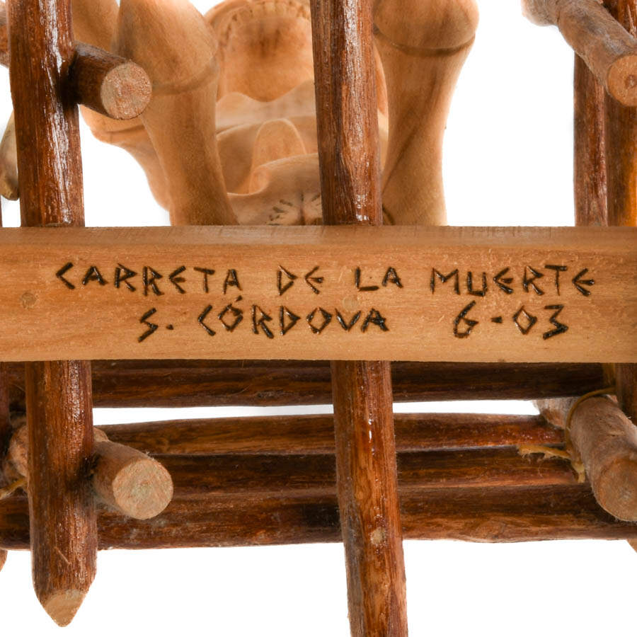 Roberto Gallegos Figural Wood "Death Cart"-7