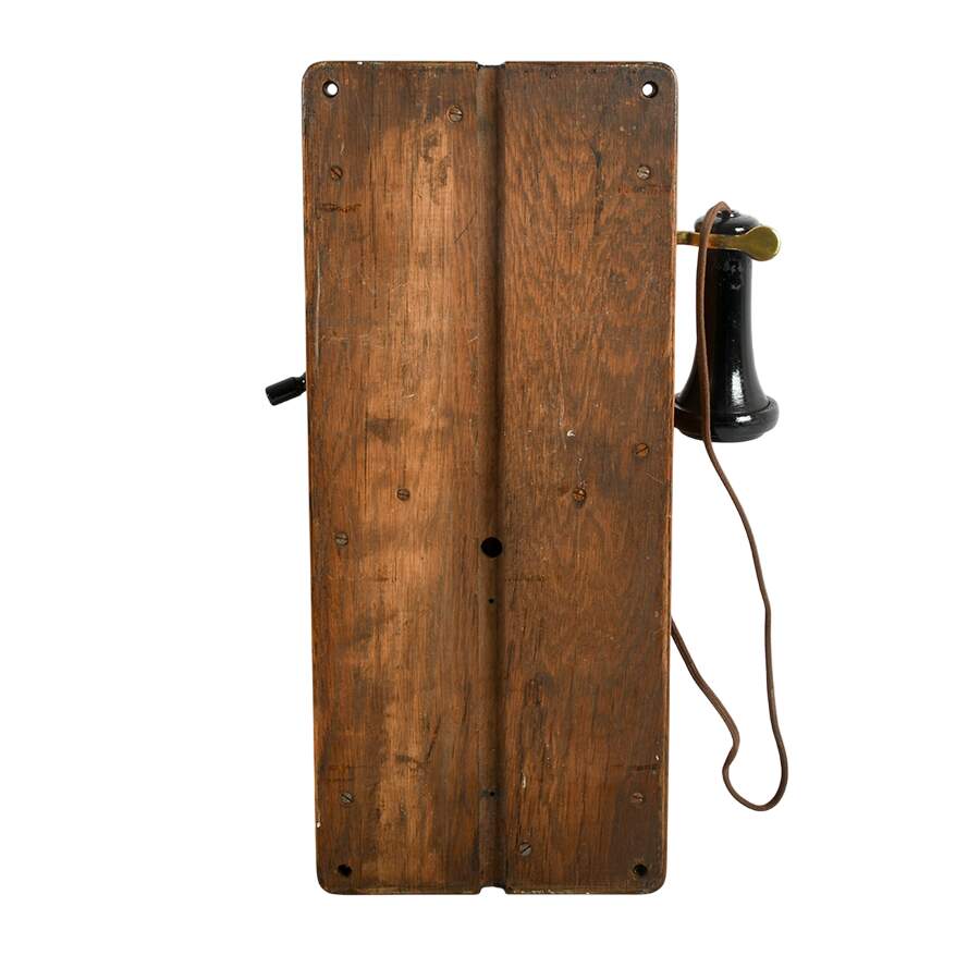 Quartersawn Oak Western Electric Wall Telephone-8