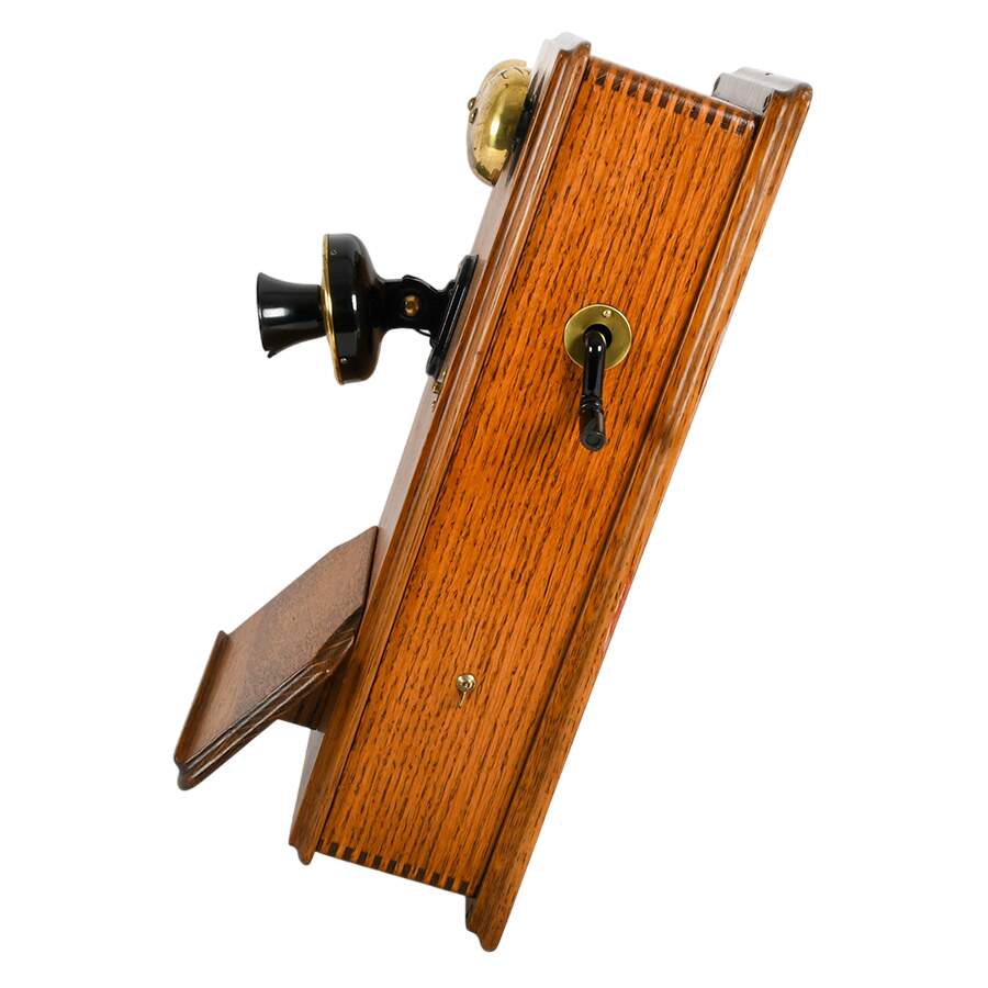 Quartersawn Oak Western Electric Wall Telephone-7
