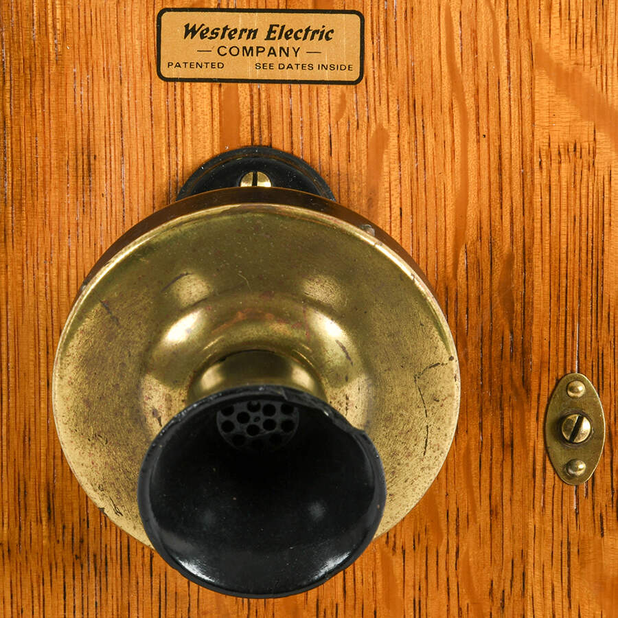 Quartersawn Oak Western Electric Wall Telephone-3