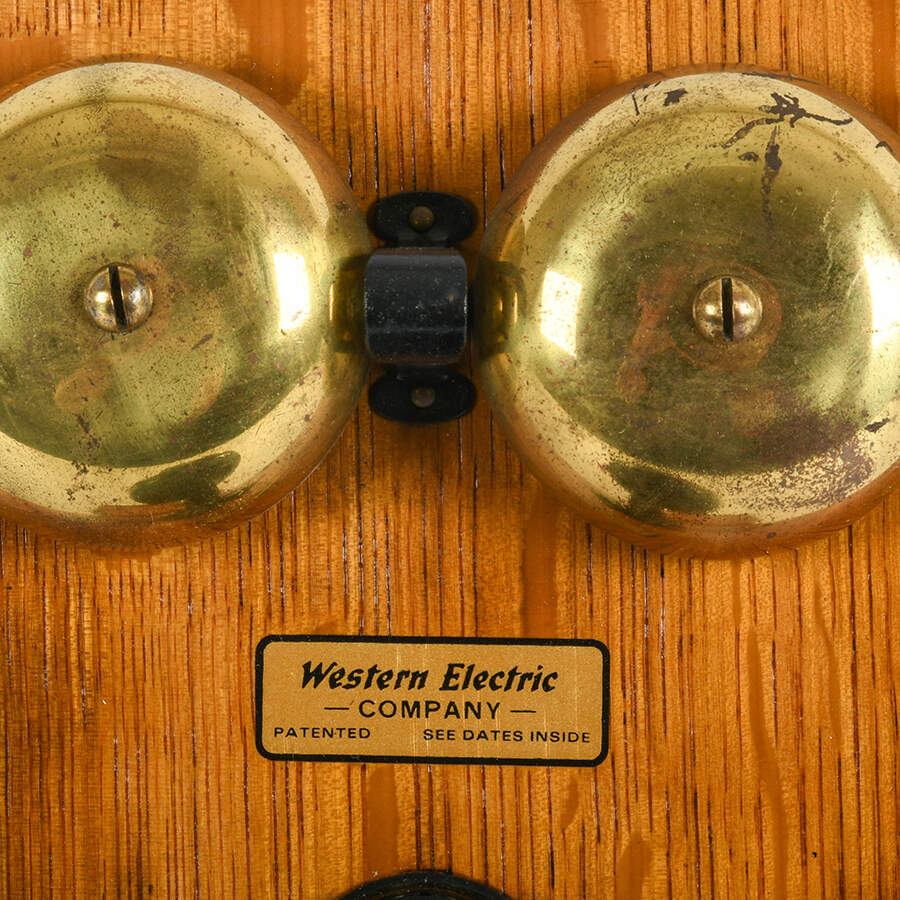 Quartersawn Oak Western Electric Wall Telephone-2