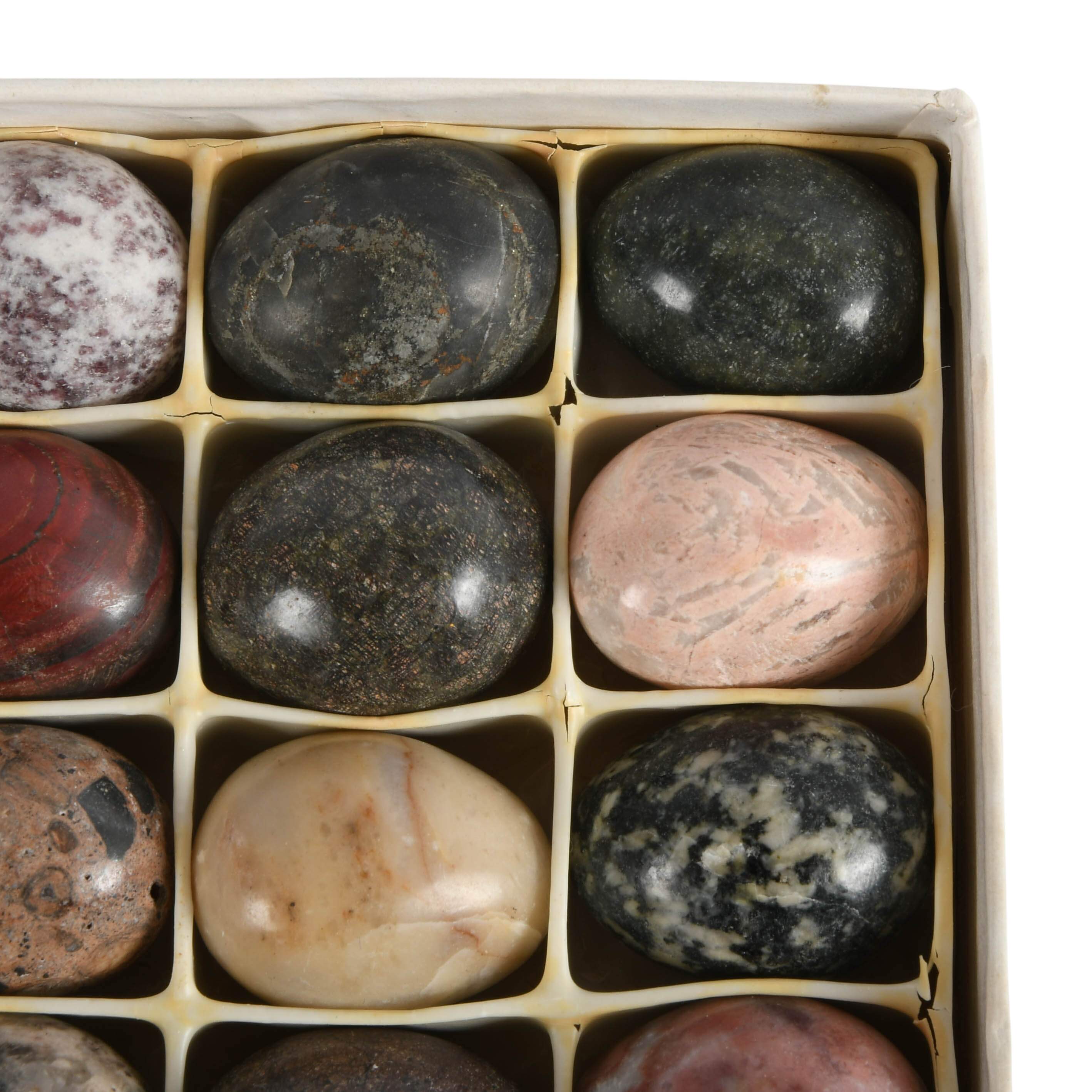 Mid-Century Modern Zimbabwe Mineral Specimen Egg Set-5